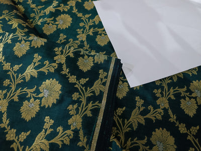 Silk Brocade fabric available in 2 colors navy and green 44" WIDE BRO899[4/5]