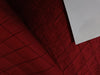 SILK DUPIONI red x black  color pintuck Fabric {diamond } DUPP15[2] 0.60 yards