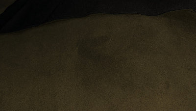 Scuba Suede Knit fabric 59" wide- fashion wear REVERSABLE MOSS BROWN COLOR AND BLACK [15941]