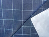100% Cotton Denim Plaids Fabric 58" wide available in  [ NAVY PLAIDS / /CREAM PLAIDS/]