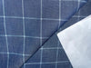 100% Cotton Denim Plaids Fabric 58" wide available in  [ NAVY PLAIDS / /CREAM PLAIDS/] [15067/69/15348/49]