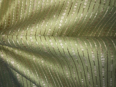 SHEER Brocade fabric with gold  abstract stripes BRO1015[6]