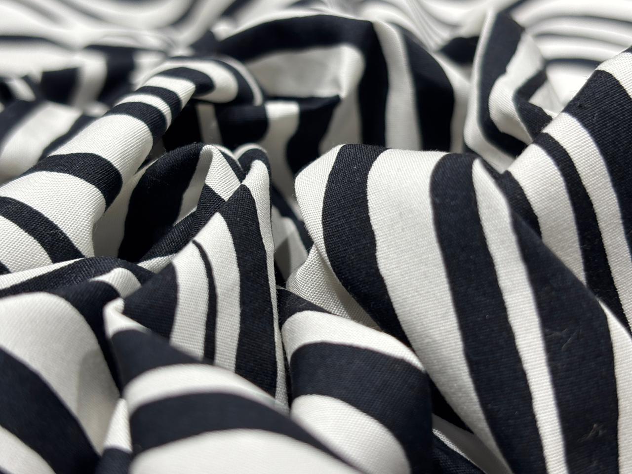 100% Cotton Poplin black zebra print 58" wide [18264]