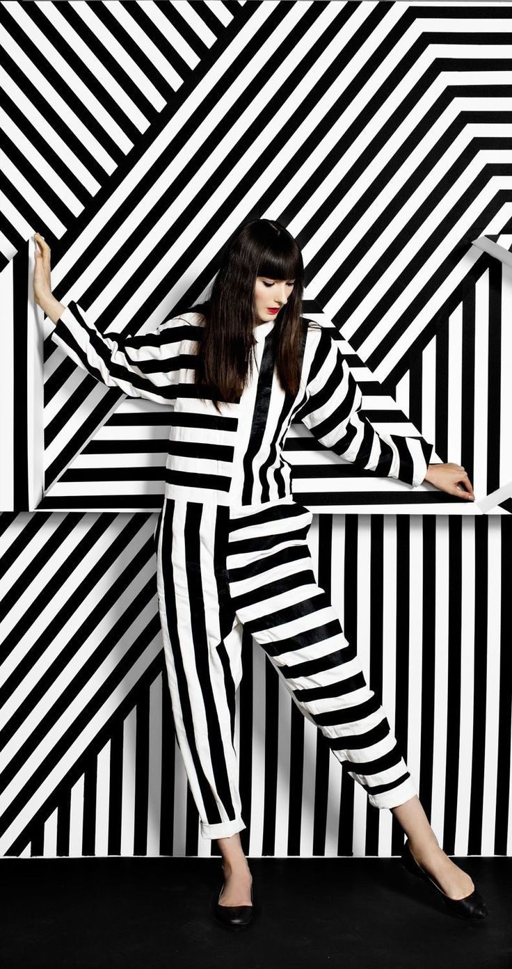 Linen  Cotton fabric black and white stripes 58" wide[17767]