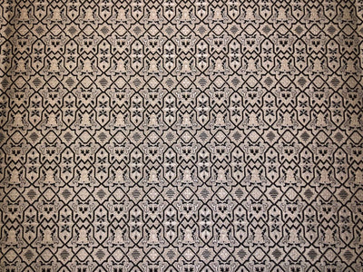 Silk Brocade fabric silver grey and black  BRO1083[1]