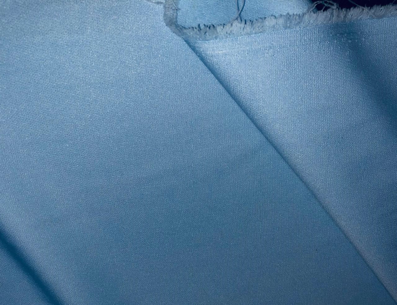 Scuba Crepe Stretch Jersey Knit fashion wear Dress fabric Powder Blue 58" wide [15940]