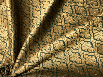 Silk Brocade fabric with subtle gold metallic jacquard motifs44" wide available in 4 colors rosy brown ,rust, bottle green and purple BRO1104
