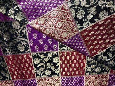 Silk Brocade fabric multi colors of  jacquard BRO1071 available in 8 different color combinations[BRO1071[]