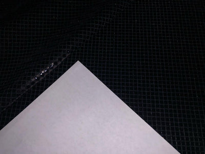 Black sequin geometric square fabric with lycra/ stretch 58" wide [15755]