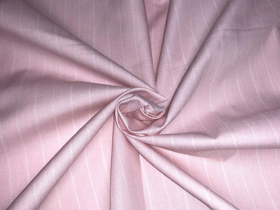100% cotton poplin pastel pink and white  stripe 56" wide [18387]