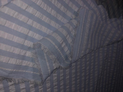 Italian cotton seersucker fabric 58" wide available in white / multi/ blue /fawn /baby pink/ sky blue and bright blue seersucker stripes