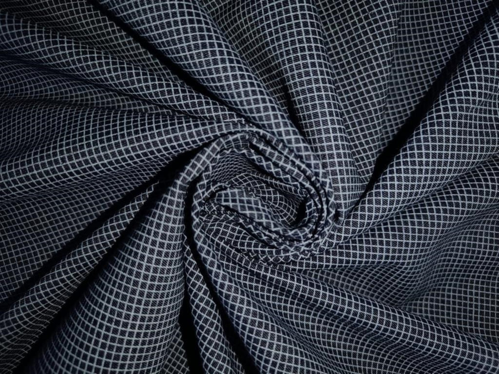 100% Cotton Denim Plaids Fabric 58" wide available in  [ NAVY PLAIDS / /CREAM PLAIDS/]