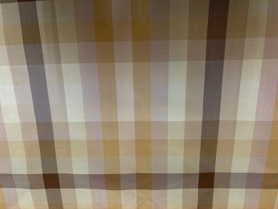Silk Taffeta Fabric dusty browns ,lilac  ,mint plaids 54” Wide (TAFC70)