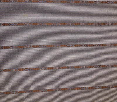 100% cotton stripes blue /white stripe with brown stripe pattern 56" wide [18344]