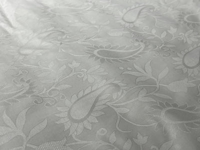 Organic Jasmin Jacquard Fabric raised, intricate floral patterns in 2 designs [18822/23]