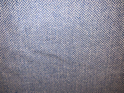 Tweed Suiting fabric is made from recycled wool/ viscose/polyester &amp; cotton acrylic 58" wide blue herringbone  [18316]