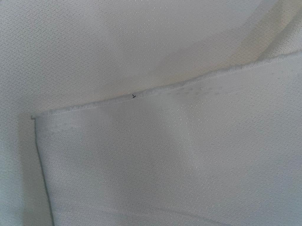 COTTON 60% X LYOCELL 35% X LINEN 15% TWILL  FABRIC 58 INCH WIDE WHITE DYEABLE [15341]