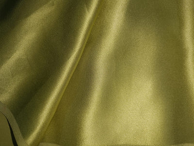 100% PURE SILK SATIN FABRIC 90 grams OLIVE COLOR 44&quot; wide[24 MOMME] [6663]