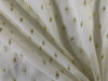 100% Cotton  fabric ivory with Metallic motif color 58" wide