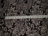 Silk chiffon printed  fabric black and egg shell 44" wide [12289]