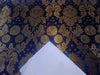 Silk Brocade Fabric Deep blue x metallic gold color 44" wide BRO709[2]