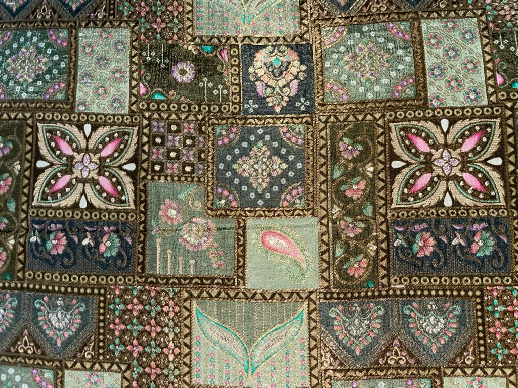 Silk Brocade fabric multi color 44" wide BRO902[6]