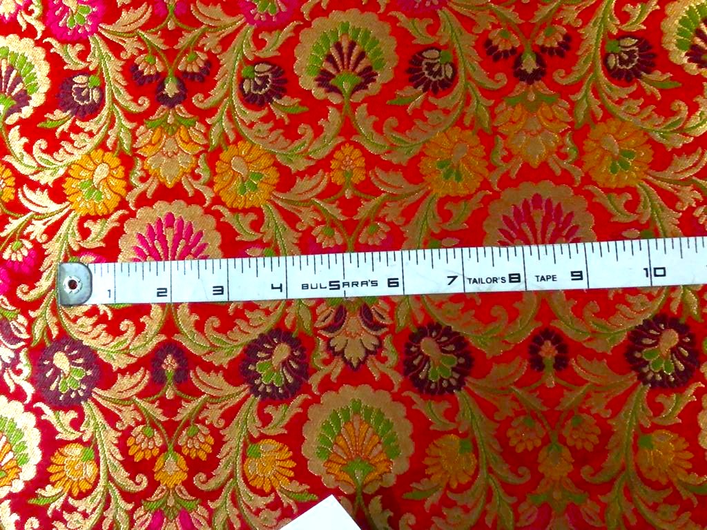 Silk Brocade fabric 44" wide Floral Jacquard KING KHAB available in 4 colors BRO917[15706-15709]