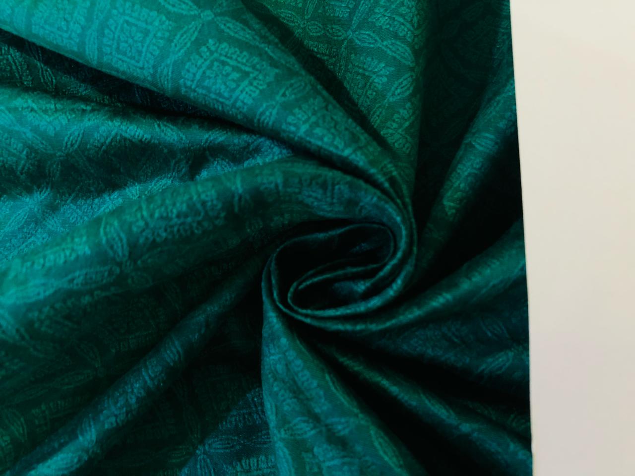 Silk Brocade fabric Teal Jacquard  54" wide BRO930[3]
