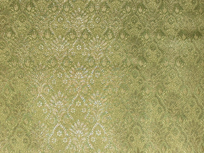 Silk Brocade fabric 44"jacquard with subtle metallic to enhance the fabric available in 3 colors rose gold ,yellow gold and green  BRO1067