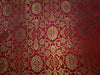 Brocade fabric FLORA,L with metallic gold 44" wide available in 3 colors BRO889 [green/watermelon red/blood red]