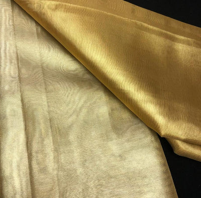 Cotton Tissue  sheer 44" wide 22" of each color half and half available in 2 colors blue/teal and gold/gold[ [18354/55]