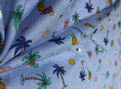 100% Cotton Chambray BEACH WEAR HOLIDAY PRINT 58" wide [17079]