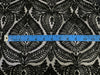 Beautiful Embroidery  LACE fabric BLACK 58" WIDE