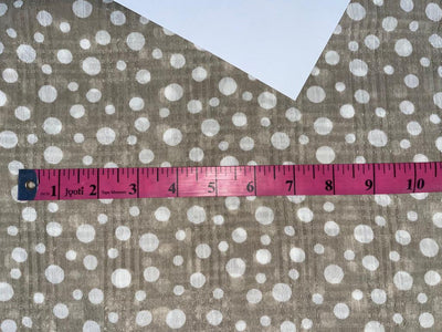 Chiffon printed fabric DOTS 57" wide available in four colors grey, green, beige and pink [14032-14035]