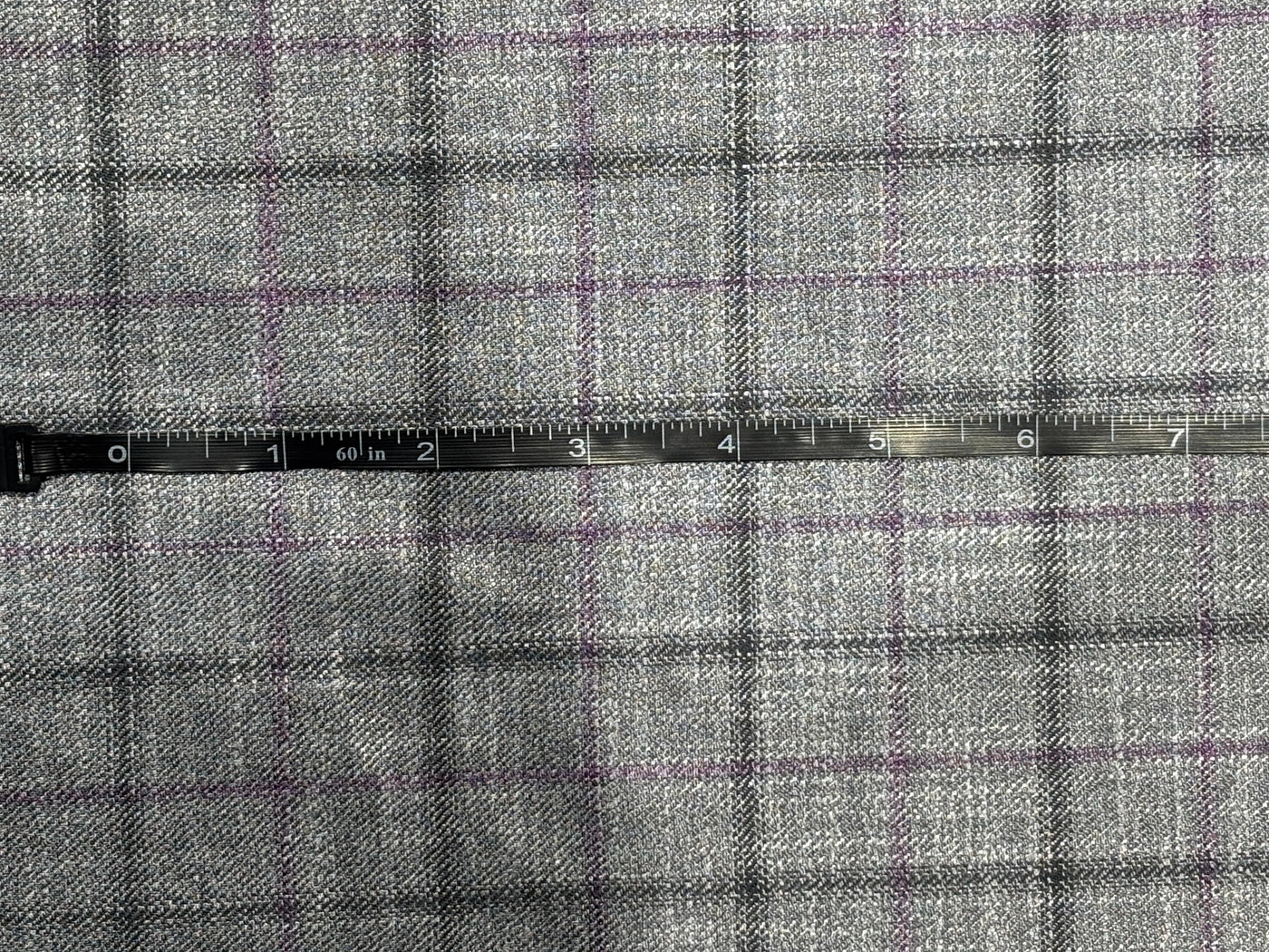 Suiting Huddersfield blend — 100% bamboo available in 2 colors Grey with a dash of purple and blue with mustard[17755/56]
