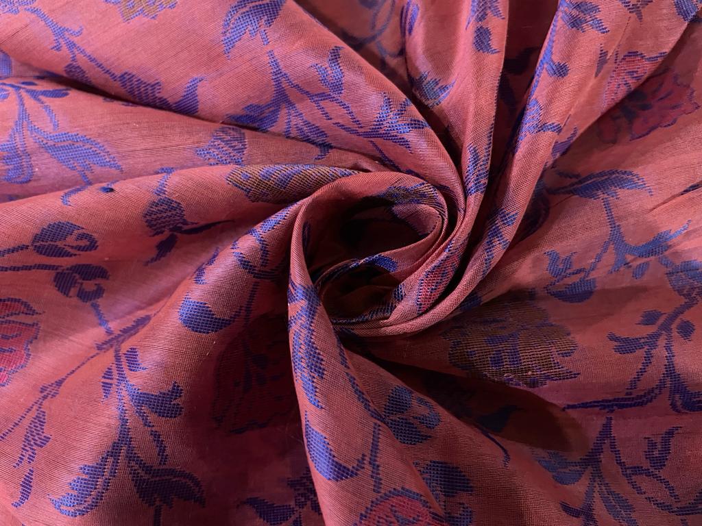 SILK ORGANZA JACQUARD available in 3 colors blue/pink/peach [1103/15356/15357]
