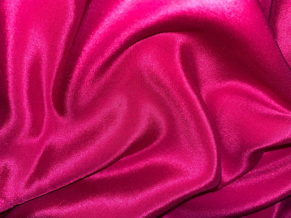 Pure silk crepe fabric 20 mm weight /54 inches wide/111 cms, Hot Pink [8181]