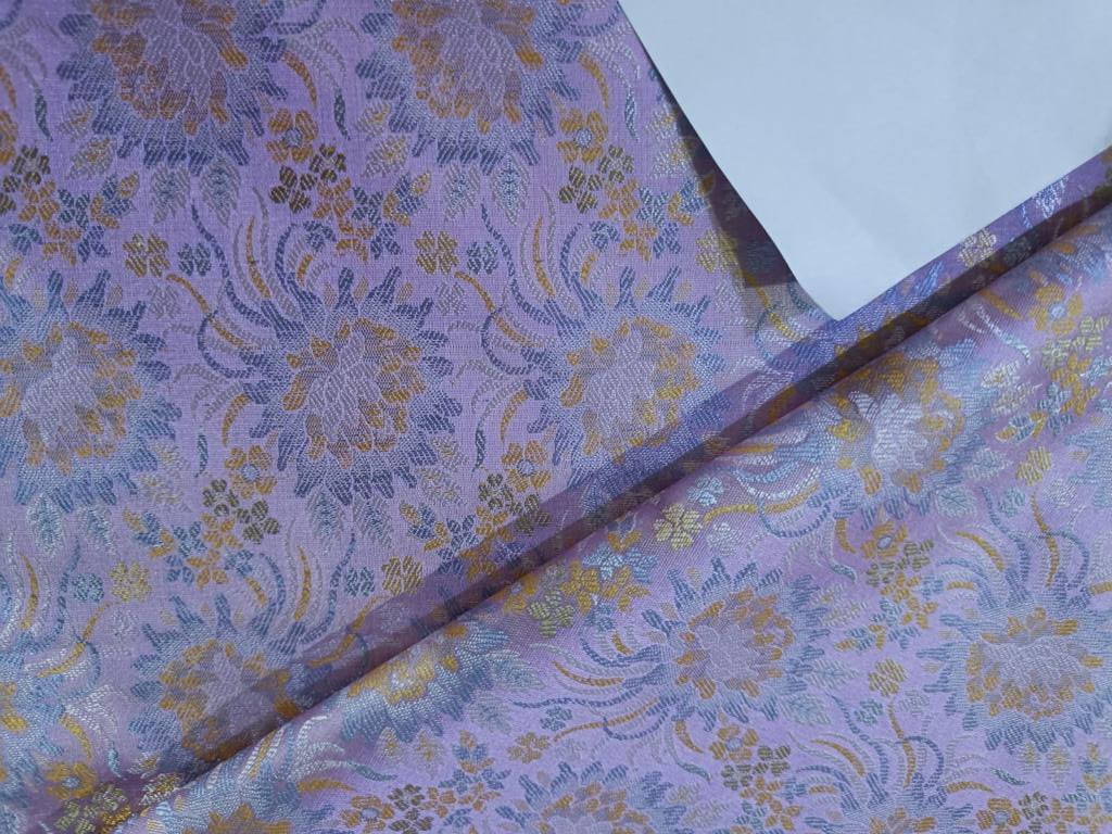 Silk Brocade fabric French Lavender color 44" wide BRO886A[2]