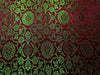 Brocade fabric FLORA,L with metallic gold 44" wide available in 3 colors BRO889 [green/watermelon red/blood red]