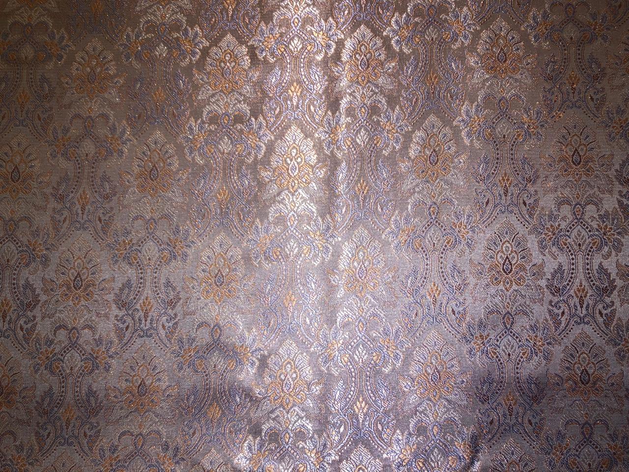 Silk Brocade fabric dusty lilac intricate floral  BRO1083[3]