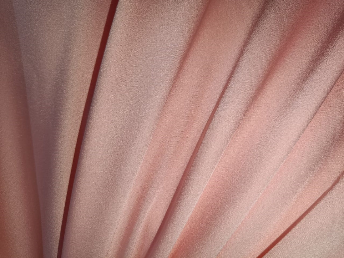 Satin fabric 58" wide available in five colors [pink/dark green/white ivory/baby pink and navy [12942-12946]