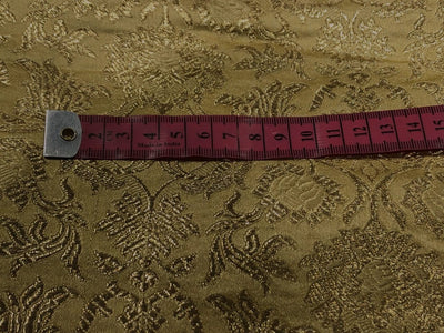 Silk Brocade fabric gold color with metallic gold jacquard 44" wide BRO931[5]