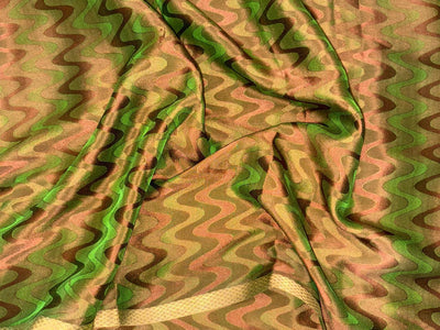 100% silk crepe 16 momme JACQUARD two tones available in 3 colors teal/navy , green/burgundy ,red/gold 44" wide [18369/70/71]