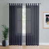 100% Cotton Gauze Tab Curtain, 44 inches X 108 inches*black colour Tab OR Rod top OR Pencil Pleated Sheer Curtains