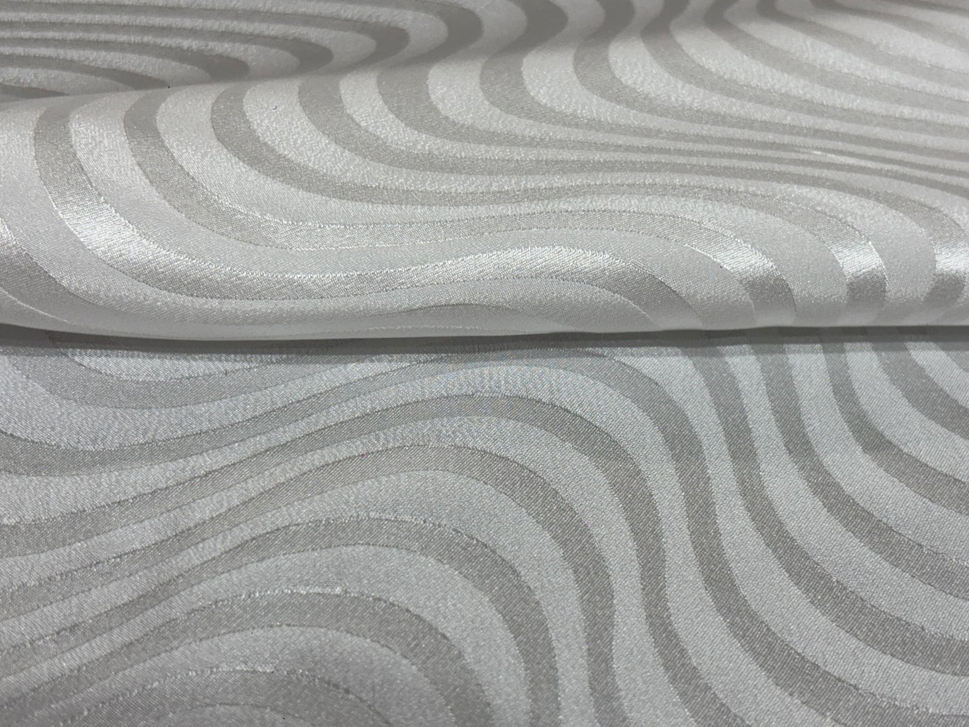 Silk  Satin JACQUARD IVORY WHITE 44" wide available in abstract,floral,roses,waves and triangles jacquard  designs