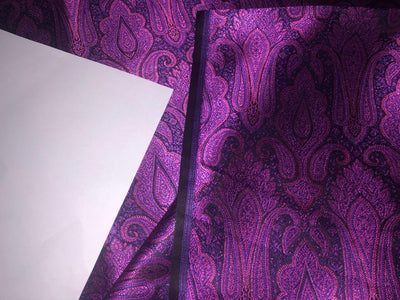 Silk Brocade fabric 44" wide  PURPLE AND PINK  JACQUARD   BRO910[6]
