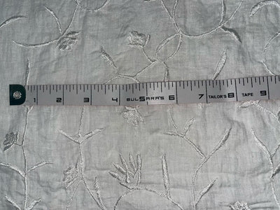 Linen with self embroidery WHITE COLOR 56" WIDE [424]
