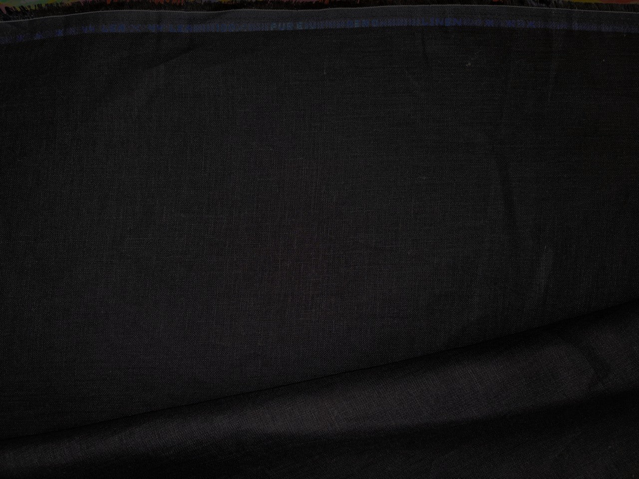 100% Linen premium heavy 44lea  suiting fabric 58" wide available in 2 colors black and butter cream [18501/02]