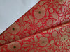 Silk Brocade fabric 44" wide BRO884 available in 4 colors [RED GREEN ORANGE X PINK ORANGE]