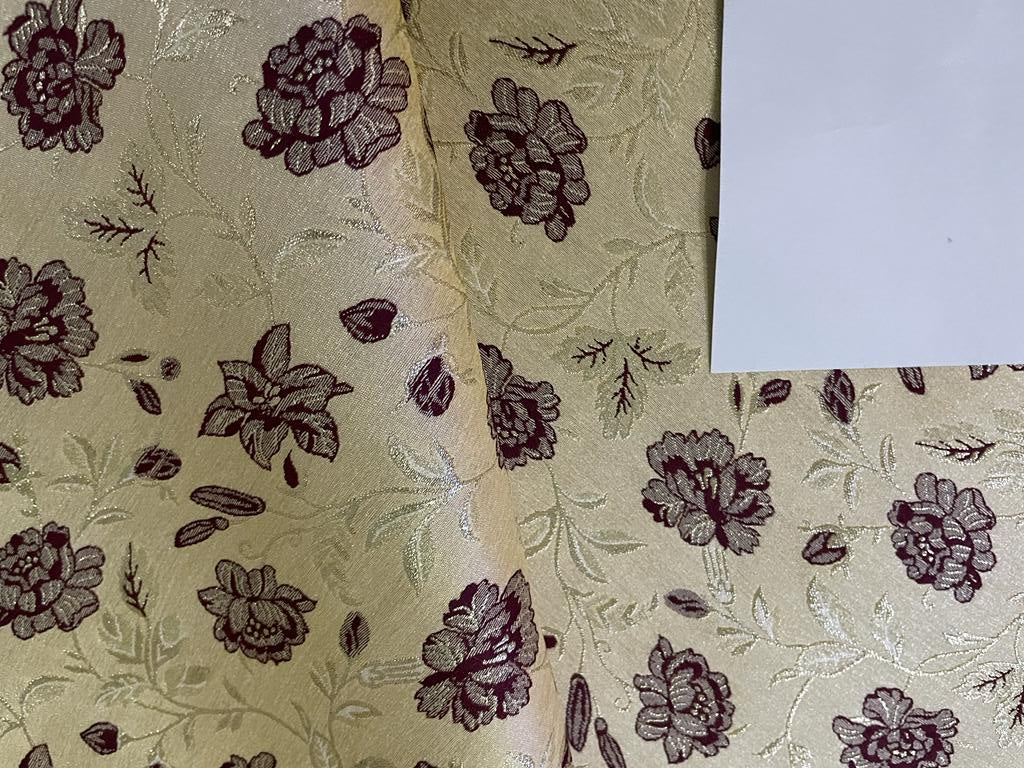 Silk Brocade fabric BURGUNDY AND GOLD 58" wide BRO902[3]